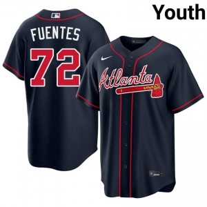 Atlanta Braves Didier Fuentes Navy #72 Youth Limited Jersey 181880-772
