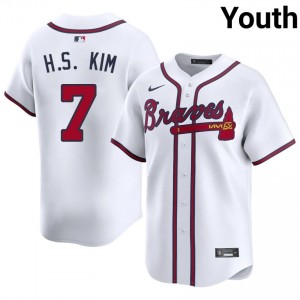 ATL Ha-Seong Kim White #7 Youth New Jerseys 907586-290