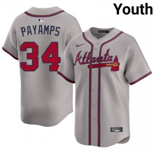ATL Braves Joel Payamps Gray #34 Youth Limited Jersey 593425-802