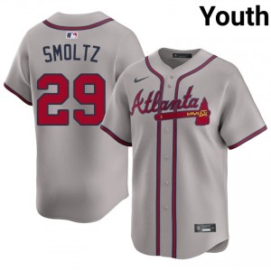 ATL John Smoltz Gray #29 Youth Stitched Jersey 763593-151