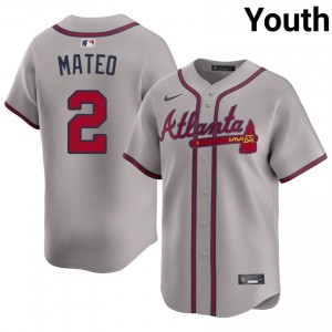 Braves Jorge Mateo Gray #2 Youth Popular Jerseys 748499-544