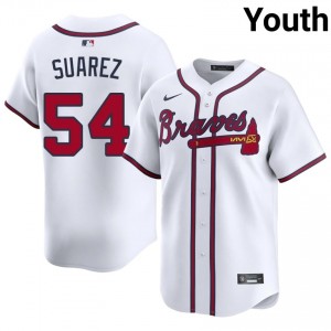 Atlanta Bravos Jose Suarez White #54 Youth Player Jerseys 367002-934