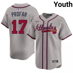 Atlanta Braves Jurickson Profar Gray #17 Youth Popular Jerseys 636780-713
