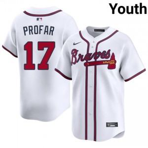 ATL Braves Jurickson Profar White #17 Youth Limited Jerseys 896951-707