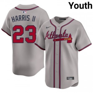 Atlanta Braves Michael Harris II Gray #23 Youth Game Jerseys 195528-289