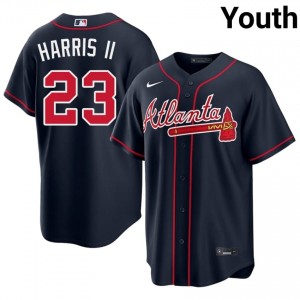 ATL Braves Michael Harris II Navy #23 Youth 2026-27 Jerseys 464884-751