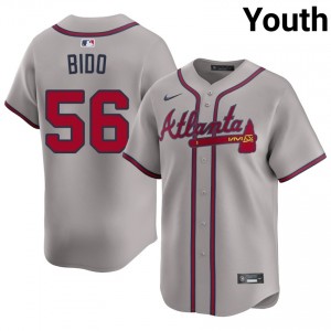 Atlanta Braves Osvaldo Bido Gray #56 Youth Authentic Jersey 923862-536