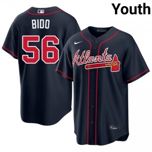 Atlanta Bravos Osvaldo Bido Navy #56 Youth Official Jerseys 767254-354