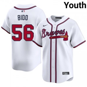 Atlanta Bravos Osvaldo Bido White #56 Youth New Jersey 298810-447