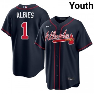 Braves Ozzie Albies Navy #1 Youth 2026 Jerseys 416002-927