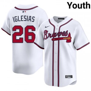 Braves Country Raisel Iglesias White #26 Youth MLB Jerseys 431276-394
