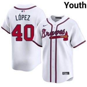 Atlanta Bravos Reynaldo Lopez White #40 Youth Popular Jerseys 902813-700
