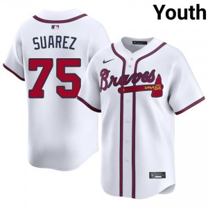 ATL Robert Suarez White #75 Youth 2026 Jersey 798519-826
