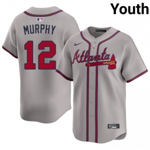 ATL Braves Sean Murphy Gray #12 Youth Stitched Jersey 415045-884