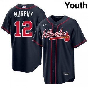 ATL Bravos Sean Murphy Navy #12 Youth Limited Jerseys 770814-793