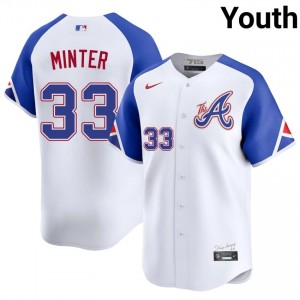 ATL A.J. Minter White City Connect #33 Youth Game Jersey 535950-200