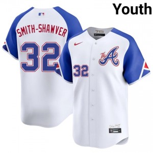 Atlanta Bravos AJ Smith-Shawver White City Connect #32 Youth Authentic Jersey 936798-180