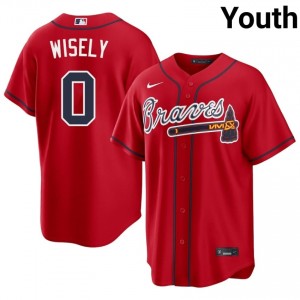 ATL Brett Wisely Red #0 Youth 2026-27 Jerseys 360069-629