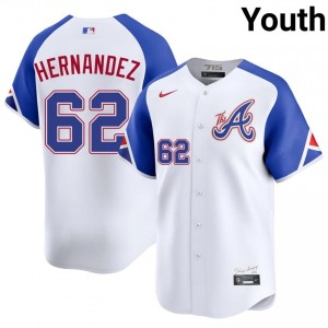 Atlanta Bravos Daysbel Hernandez White City Connect #62 Youth Player Jerseys 674975-902