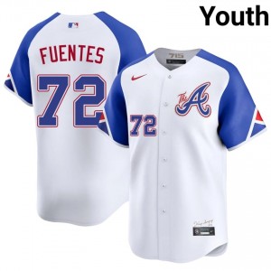 Atlanta Bravos Didier Fuentes White City Connect #72 Youth Player Jerseys 773125-744