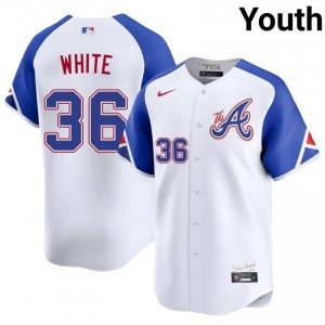 Braves Eli White White City Connect #36 Youth Game Jersey 755320-189