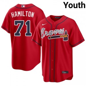 Bravos Ian Hamilton Red #71 Youth Official Jerseys 167821-736