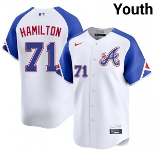 Bravos Ian Hamilton White City Connect #71 Youth Stitched Jersey 943505-750