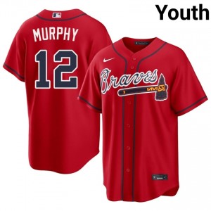 ATL Braves Sean Murphy Red #12 Youth 2026 Jerseys 425735-573