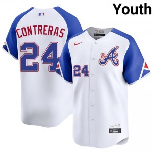 Atlanta Braves William Contreras White City Connect #24 Youth 2026 Jerseys 721997-904